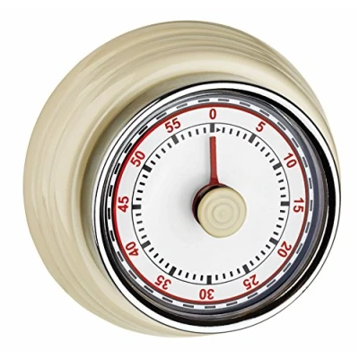 Obrázek TFA Dostmann Kuchyňský časovač, 38.1037.09, hodiny na vejce, s výtahem, bez baterií, alarmem, retro design, béžová, D 74 x Š V 36 mm