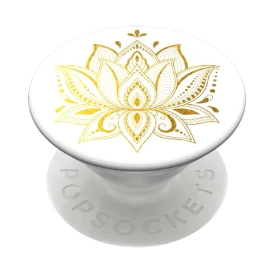 Obrázek PopSockets PopGrip výsuvná patice a rukojeť pro chytré telefony tablety s vyměnitelným vrcholem Golden Prana