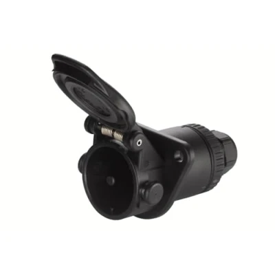 Obrázek HELLA Zásuvka 12V 7pólová šroubová přípojka zástrčka: Kulatá zástrčka černá DIN/ISO: 7638 2 množství: 1 8JB 011 895 001