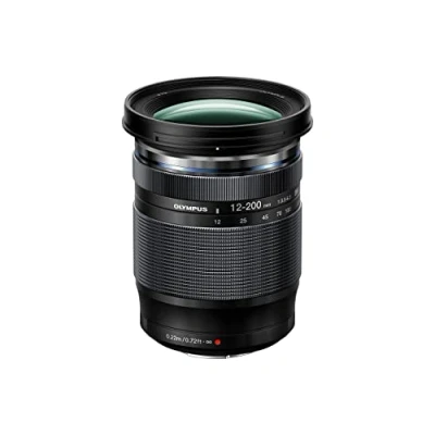 Obrázek Olympus M. Zuiko Digital ED 12 200mm F3. 5 6. 3 objektiv, univerzální zoom, vhodný pro všechny fotoaparáty MFT (modely OM D &amp; PEN, série Panasonic G), černý