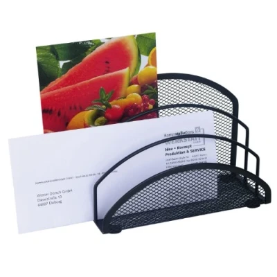Obrázek Wedo 65301 Stojan na dopisy Office (3 přihrádky, drátěný kov) černý, 18 x 8,5 12,5 cm