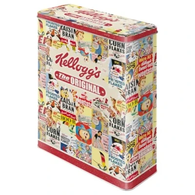 Obrázek Nostalgic Art Retro dóza na zásoby XL, Kellogg&#039;s The Original Collage nápad dárek do kuchyně, úložný box kukuřičné vločky, vintage design, 4 l