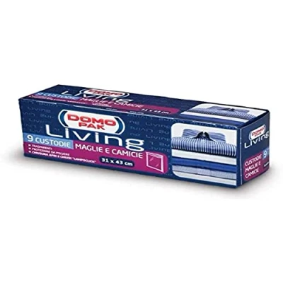 Obrázek DOMO PAK LIVING pouzdra košile, polyetylen, průhledné, 31x43, 9