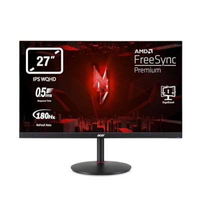 Obrázek Acer Nitro XV271U M3 Gaming Monitor 27 palců (69 cm obrazovka) WQHD, Agile Splendor IPS, 180Hz DP, 144Hz HDMI, 1ms/0,5ms(GTG, Min.), DP 1.2, 2xHDMI 2.0, výškově nastavitelný, otočný, FreeSync Premium