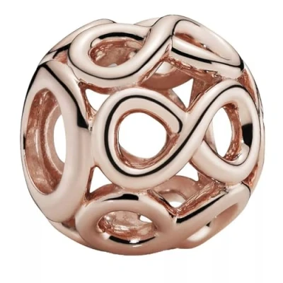Obrázek Pandora Rose Openwork Infinity Charm 14 karátové slitiny kovů pozlacené 781872