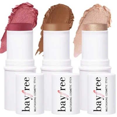Obrázek KIMUSE Cream Blush stick, Highlighter &amp; Contouring krémová textura se svítícím povrchem, mnohostranná, snadné použití, make up pro každý typ pleti