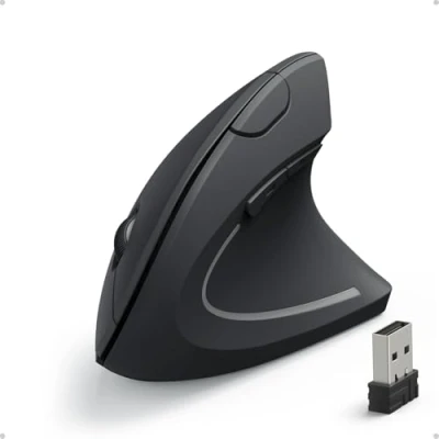 Obrázek Anker 2.4G bezdrátová vertikální ergonomická optická myš pro Windows a Mac OS, USB, 800/1200/1600 DPI, 5 tlačítek
