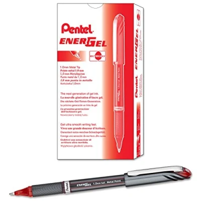 Obrázek Pentel BL30 Energel Plus gelové pero, 0.5 mm, balení po 12 ks, červená