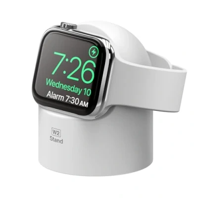 Obrázek elago W2 Nabíjecí stanice stojan kompatibilní s Apple Watch série 9, 8, SE2, 7, 6, SE, 5, 4, 3, 2, 1 Ultra 2 &amp; [nabíječka není součástí dodávky] (bílá)