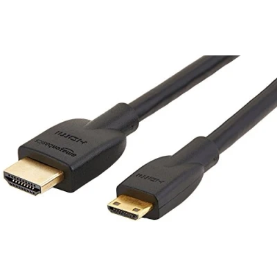 Obrázek Amazon Basics Vysokorychlostní kabel Mini HDMI (zdroj) na HDMI, 1. 8 m, černý
