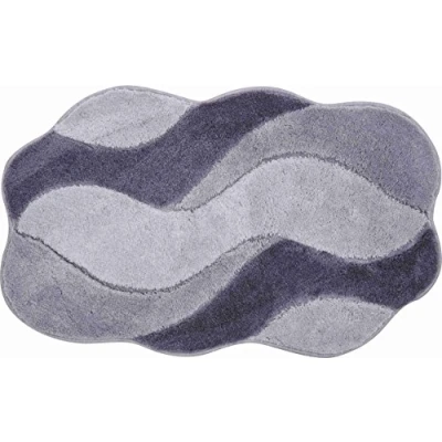 Obrázek Grund Koupelnový koberec 100% polyakryl, ultra měkký, protiskluzový, certifikovaný Öko TEX, 5letá záruka, CARMEN, koupelnová rohož 70 x 120 cm, šedá