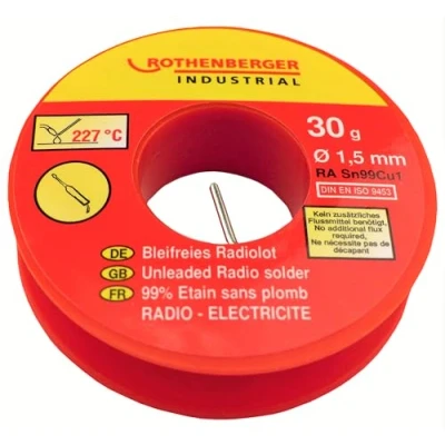 Obrázek Rothenberger Industrial 1000002350 Radiolot 30g Loetzinn, bezolovnatý SN99Cu1