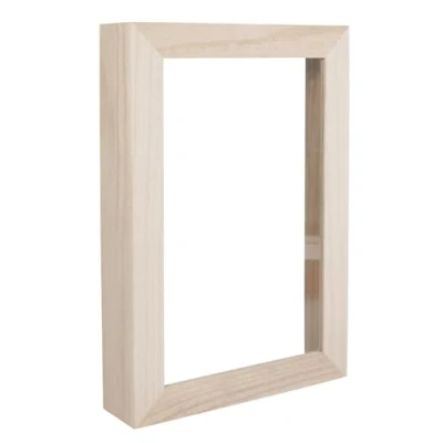 Obrázek Rayher Dřevěný rám s akrylovým sklem, 30 x 21 5 cm, 3D rámeček na obrázky hluboký k naplnění, objektů se dřevem, certifikováno dle FSC, 62788000