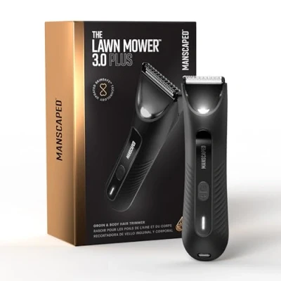 Obrázek MANSCAPED® The Lawn Mower® 3.0 Plus Leisten &amp; Körperhaartrimmer Aktualisierte SkinSafe® Trimmerklinge, wasserdichte Nass /Trockenpflege, USB C wiederaufladbar, kabelloser Ballrasierer für Herren