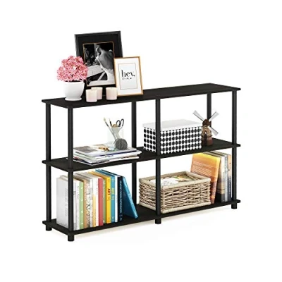 Obrázek Furinno 3 Ebenen Mehrzweck Regal, holz, Espresso/Schwarz, 29.46 x 74.93 cm