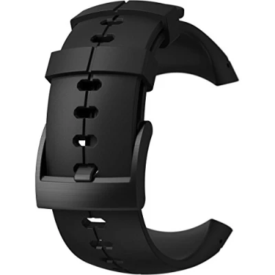 Obrázek Suunto, Originální náhradní řemínek k hodinkám pro všechny Suunto Sparten Ultra hodinky, silikon, délka: 24,5 cm, šířka můstku: 25 mm, tmavě černý, vč. kolíků montáž, SS022687000