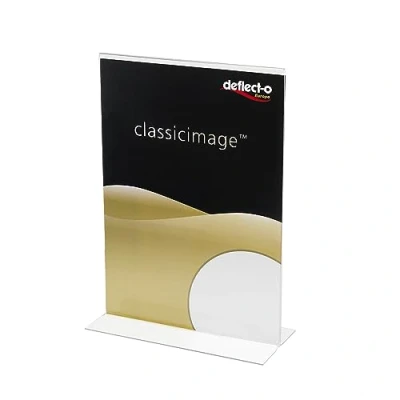 Obrázek Deflecto stojánek na stůl Classic Image, rovný, A4, formát výšku, 210 x 305 93 mm, čirý, oboustranná prezentace, držák menu, reklamní