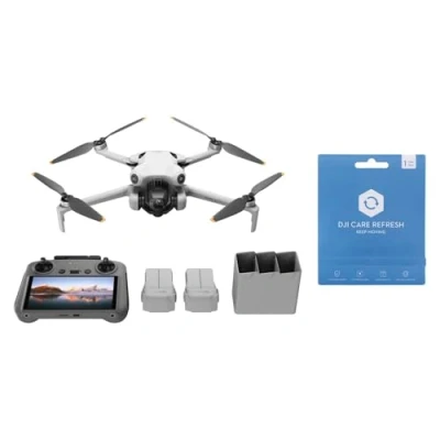 Obrázek DJI mini 4 Pro Fly More Combo s dálkovým ovládáním RC 2 vč. ochranného balíčku Care Refresh 1 rok, skládací dron kamerou 4K, pod 249 g, doba letu 34 minut, další baterie, třída C0