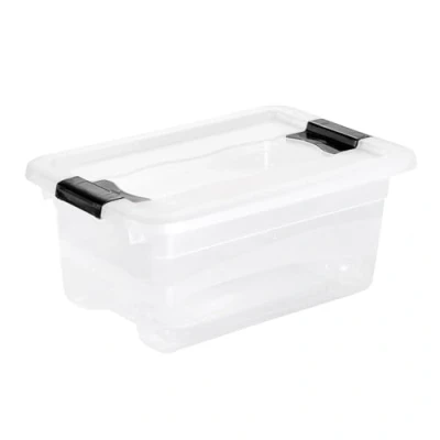 Obrázek keeeper Úložný box s víkem a posuvným uzávěrem, 29,5 x 19,5 12,5 cm, 4 l, Cornelia, průhledný