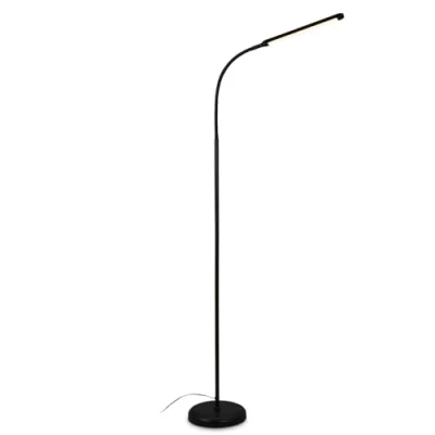 Obrázek BRILONER LED stojací lampa stmívatelná jako dekorace do obývacího pokoje a lampička na čtení, otočná lampa, pokoje, touch, nepřímé osvětlení, černá
