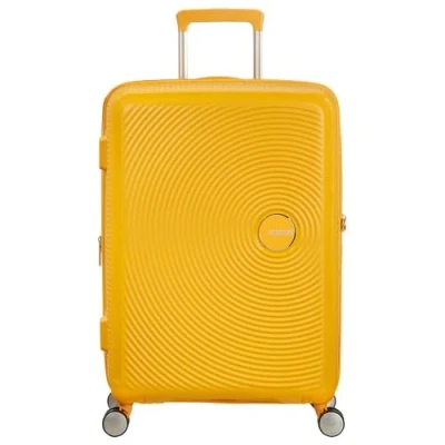 Obrázek American Tourister Soundbox příruční zavazadlo Spinner s možností rozšíření, Žlutá (zlatý žlutý)., M (67 cm 81 L)