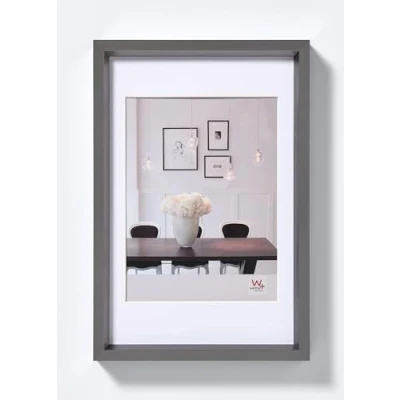 Obrázek walther design Rámeček na obrázky ocel 40 x 60 cm s paspartou, ocelový plastový rám ES460D