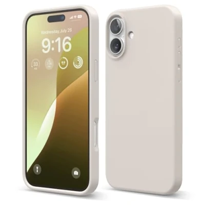 Obrázek elago Prémiové silikonové pouzdro kompatibilní s iPhone 16 Plus pouzdro, celotělové na mobil, nárazuvzdorné, tenké odolné proti poškrábání, měkká podšívka z mikrovlákna, 6,7