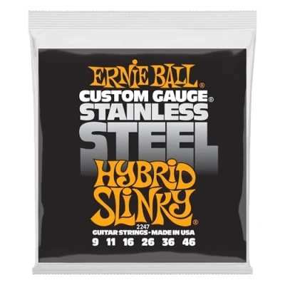 Obrázek Ernie Ball Hybrid Slinky Stainless Steel Wound struny na elektrickou kytaru, tloušťka 9 46
