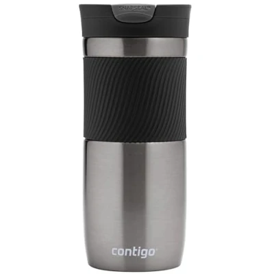 Obrázek Contigo Thermobecher Byron Snapseal, Edelstahl Isolierbecher, Kaffebecher to go, auslaufsicher, spülmaschinenfester Deckel BPA frei, 470 ml, 1 Stück (1er Pack)