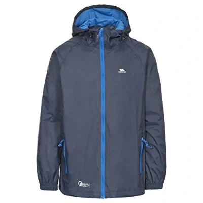 Obrázek Trespass Unisex Bunda pro dospělé Qikpac Compact Roll Up Waterproof Rain Jacket, modrá (Navy), XXS