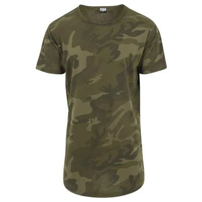 Obrázek Urban Classics CAMO Shaped LONG TEE Triko s potiskem, Muži, Velikost: Small, Olive
