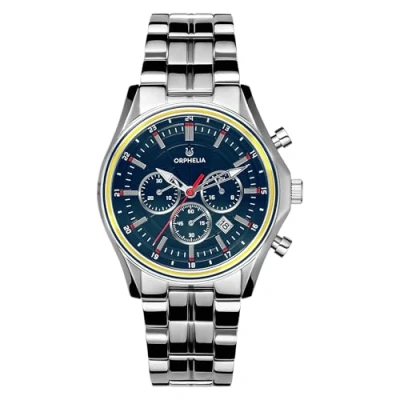 Obrázek ORPHELIA Pánské hodinky chronograf Oblivion s náramkem z ušlechtilé oceli, modrá, Klasické