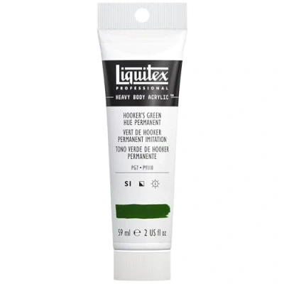 Obrázek Liquitex 1045224 Professional Heavy Body akrylová barva v umělecké kvalitě s vynikající světelnou stálostí máslové konzistenci, 59 ml tuba Hookers zelená permanentní imitace