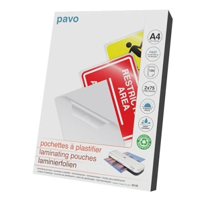 Obrázek Pavo Premium laminovací fólie formát DIN A4, 2 x 75 Micron, 100 ks v balení