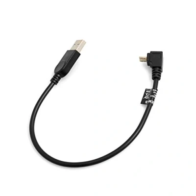 Obrázek SYSTEM S Micro USB kabel 90 dolů úhel adaptér datový nabíjecí 27 cm