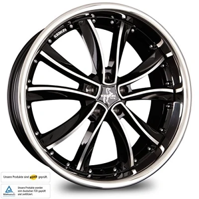 Obrázek KESKIN KT13 BLACK FRONT POLISH 8x18 ET30 5.00x112.00 Hub Hole 66.50 mm Alu felgen