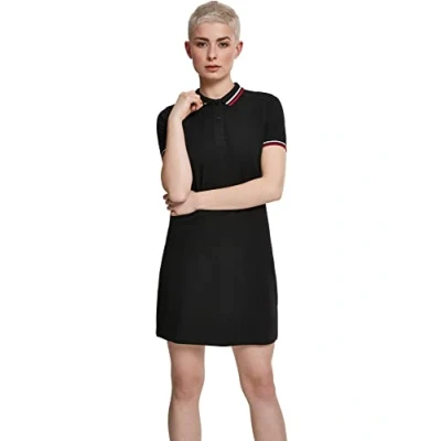 Obrázek Urban Classics Ladies POLO Dress Denní šaty, Ženy, Velikost: Medium, Black