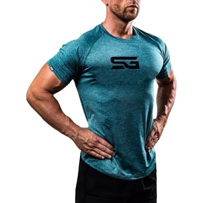 Obrázek Pánské fitness triko od Satire Gym funkční sportovní oblečení vhodné pro cvičení, trénink přiléhavý střih, l
