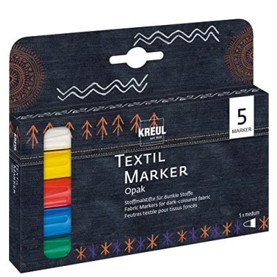 Obrázek Kreul Colecreativo Texi Mäx Opak pastelky na textil sada 5 ks