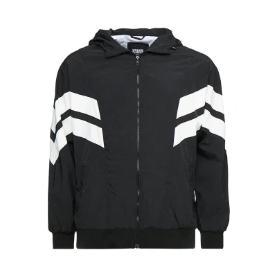 Obrázek Urban Classics Crinkle Panel Track Jacket Lehká bunda, Muži, Velikost: 4XL, Black/white