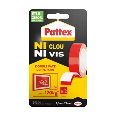 Obrázek Pattex ni clou vis adesivo di fissaggio, 120 kg, 19 mm x 1,5 m