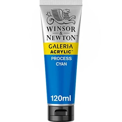 Obrázek Winsor &amp; Newton Akrylová barva Galeria 2131535, vysoká pigmentace, stálý na světle, máslová konzistence, tuba 120 ml Process cyan