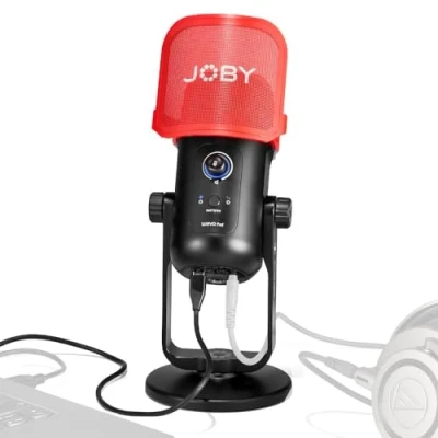 Obrázek JOBY Wavo POD USB Kondensatormikrofon für PC, Streaming Mikrofon, Podcasts, mit Stummschaltung, Verstärkungsregelung, Live Überwachung, Plug and Play PC und Mac, Gaming Mikrofon