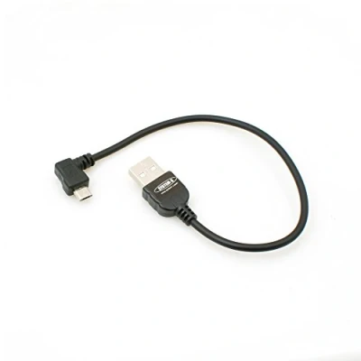 Obrázek System S Micro USB 2. 0 kabel zahnutý 90 stupňů (vlevo/malý) adaptér datový a nabíjecí 20 cm