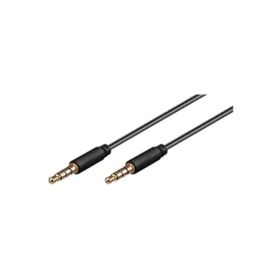 Obrázek Goobay 63828 Audio spojovací kabel AUX, 3, 5 mm Stereo 4 pol., Slim, CU