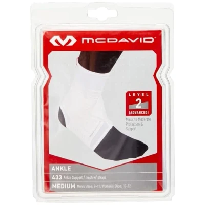 Obrázek McDavid Chránič kotníků/hlezenního kloubu DUAL Strap Ankle Support, velikost M, bílá