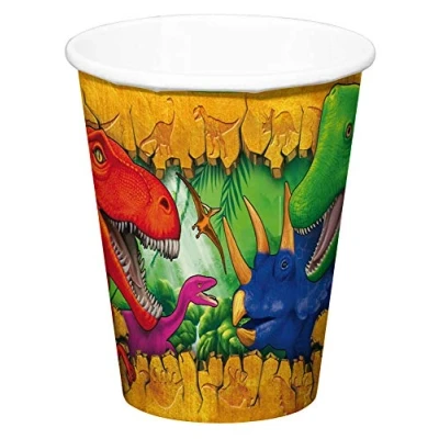 Obrázek Folat 61851 Pohárek na pití / papírové kelímky s dinosaury, 6 kusů (balení 1 ks)