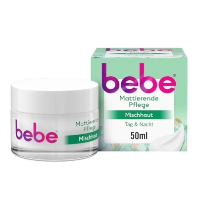 Obrázek bebe Zmatňující péče (50 ml), poskytuje vlhkost 24h pro smíšenou pleť se zeleným čajem