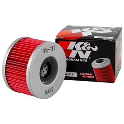 Obrázek K&amp;N Powersports olejový filtr kartuše 69 x 45 mm kompatibilní s Honda (KN 111), červená