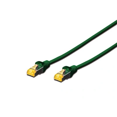 Obrázek DIGITUS LAN kabel Cat 6A 7 m RJ45 síťový nádobí S/FTP kompatibilní s 6 &amp; zelený